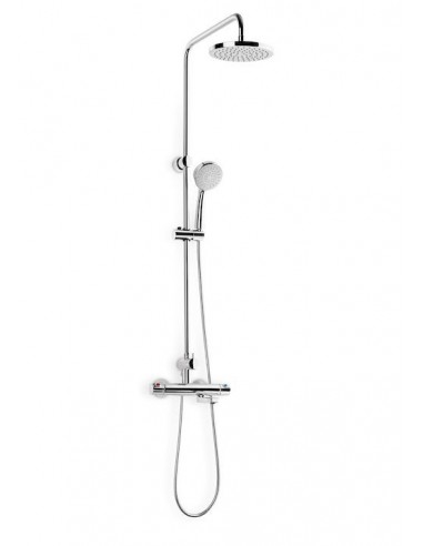 Columna termostática para baño-ducha con caño inferior retráctil - Serie Victoria