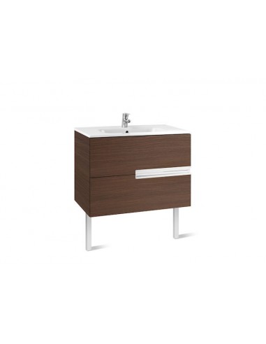 Unik (mueble base y lavabo) - 90 cm, Serie Victoria-N , Color Wenge texturizado