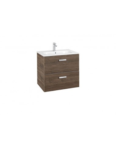 Roca - Unik (Conjunto mueble de 2 cajones y lavabo), Serie Victoria Basic, 60 cm, Color Cedro - A855854423