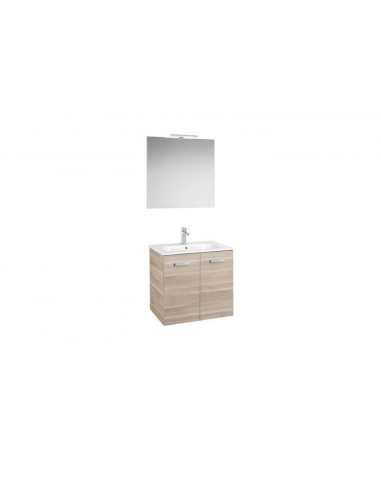 Roca - Conjunto mueble y puertas lavabo. Serie Victoria Basic, 80 cm, Color abedul. - A855899422