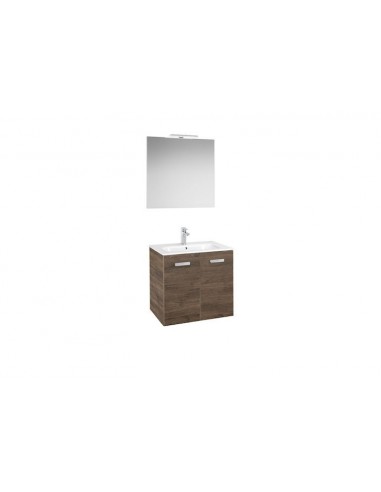 Roca - Conjunto mueble y puertas lavabo. Serie Victoria Basic, 80 cm, Color cedro. - A855899423