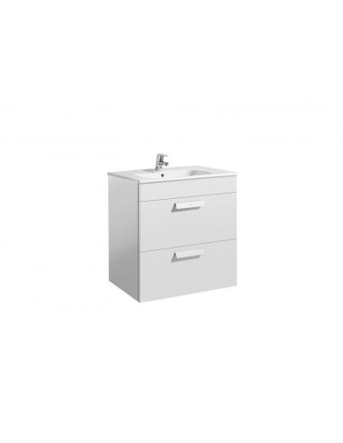 Roca - Unik (mueble base con dos cajones y lavabo) - 60 cm, Serie Debba , Color Blanco Brillo - A855966806