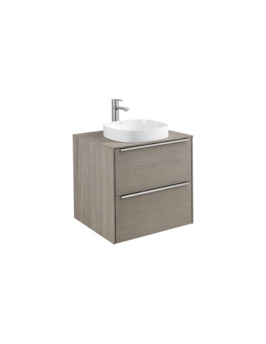 Mueble para lavabo Soft/Round de encimera 370 de dos cajones.