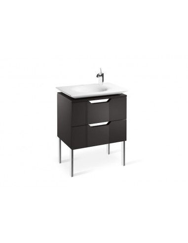 Unik (mueble base y lavabo) - Serie Kalahari , Color Blanco lacado brillo