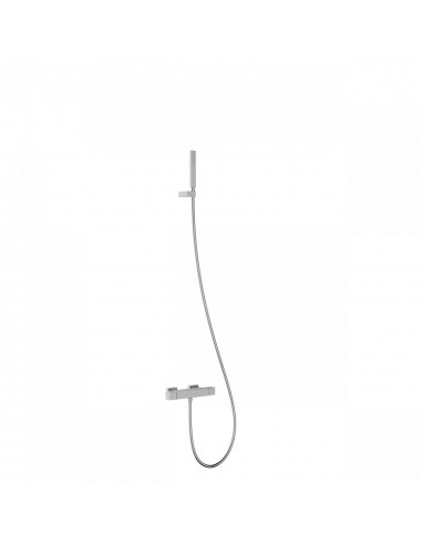 Slim - Bañera-ducha termostática con cascada. Ducha de mano anticalcárea con soporte orientable y flexo. - Tres.