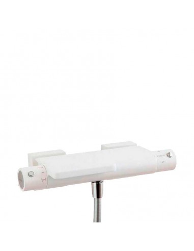 Termostático de Baño-Ducha con inversor integrado en mando caudal en acabado blanco, Arola - Ramon Soler