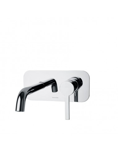 Monomando para lavabo con placa caño de 19 cm, modelo Drako. - Ramon Soler