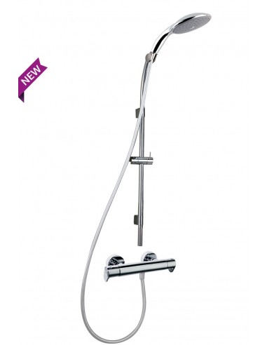 Termostático de ducha con barra de ducha y teleducha 3 posiciones en acabado cromado, modelo Alexia - Ramon Soler