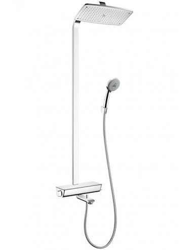 Raindance E Showerpipe 360 1jet con termostato de bañera en acabado blanco/cromado