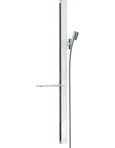 Unica Barra blanco/cromado de ducha E 90 cm con flexo de ducha