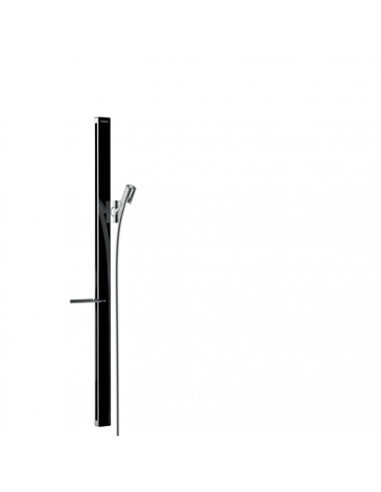 Unica Barra negro/cromado de ducha E 90 cm con flexo de ducha
