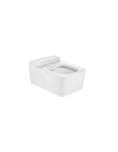 SQUARE - Taza para inodoro de porcelana Rimless suspendido con salida a pared - Serie Inspira , Color Blanco