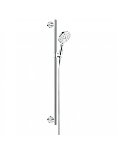 Raindance Select S Set de ducha 120 3jet con barra de ducha 90 cm en acabado blanco/cromado.