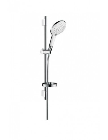 Raindance Select S Set de ducha 150 3jet con barra de ducha 65 cm y jabonera en acabado blanco/cromado