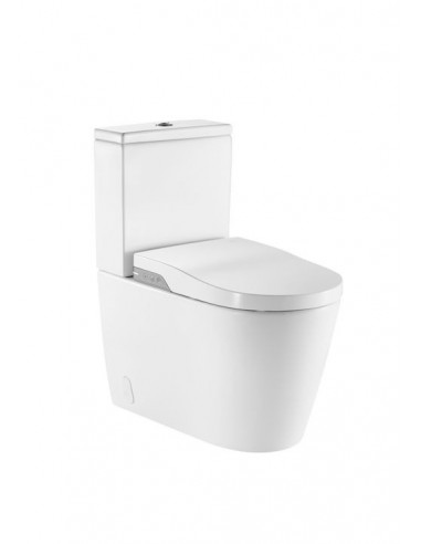 In-Wash - Smart toilet Inspira adosado a pared con salida dual. Incluye cisterna, tapa y asiento. Necesita toma de red.