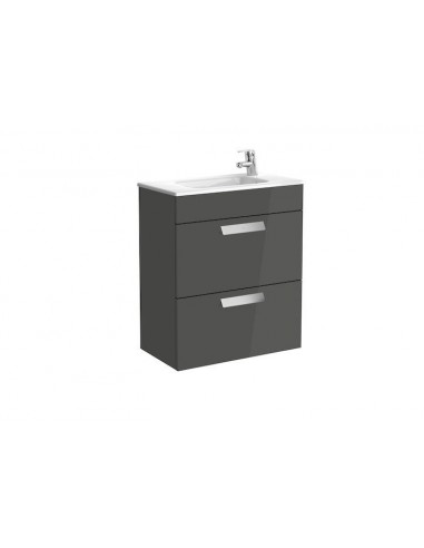 Unik Debba(mueble base compacto con dos cajones y lavabo) gris antracita.