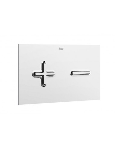 PL6 DUAL - Placa de accionamiento con descarga dual - Serie In-Wall , Color Blanco