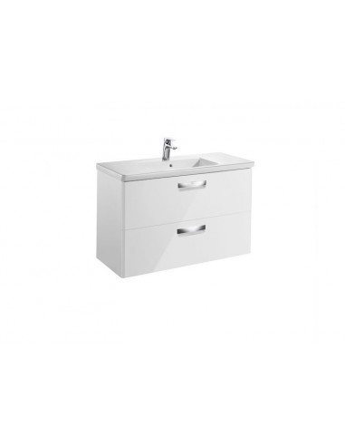 Unik (mueble base y lavabo) - Serie The Gap , Color Blanco brillo